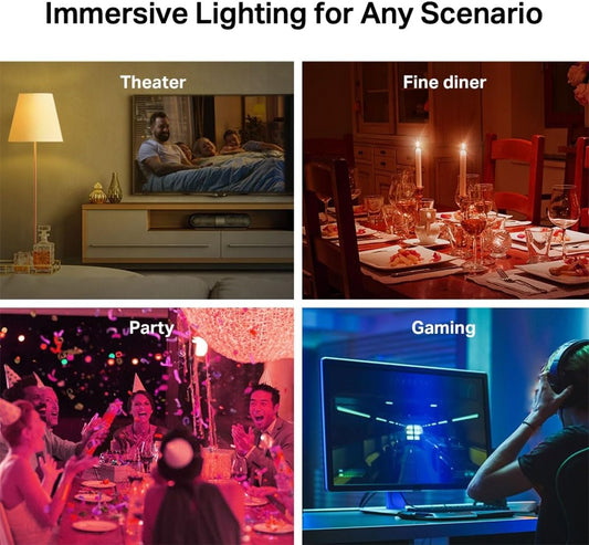 Ampoule Connectée Wifi, Ampoule LED E27 Multicolore 2500K-6500K, Dimmable 8.7 W 806Lm, Compatible Avec Alexa Et Google Home, Commande Vocale, Economie D'Énergie, L530E