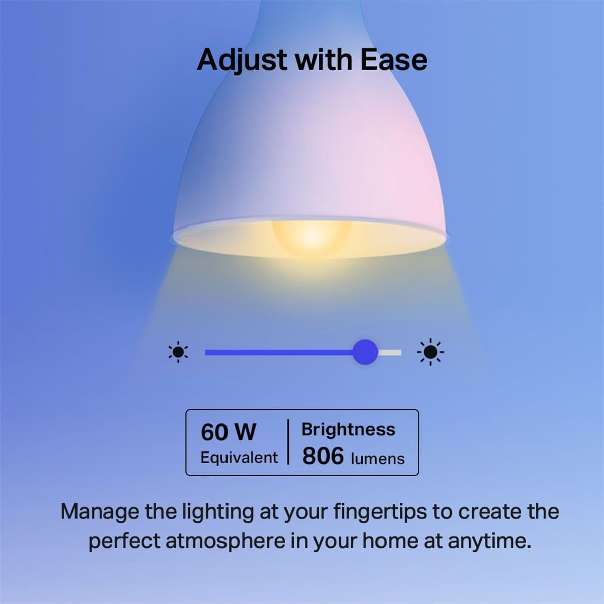 Ampoule Connectée Wifi, Ampoule LED E27 Multicolore 2500K-6500K, Dimmable 8.7 W 806Lm, Compatible Avec Alexa Et Google Home, Commande Vocale, Economie D'Énergie, L530E