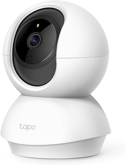 C200 Caméra Surveillance Wifi Intérieure 360° 1080P, Vision Nocturne, Notifications En Temps Réel, Détection De Personne, Suivi De Mouvement, Télécommande, Compatible Avec Alexa